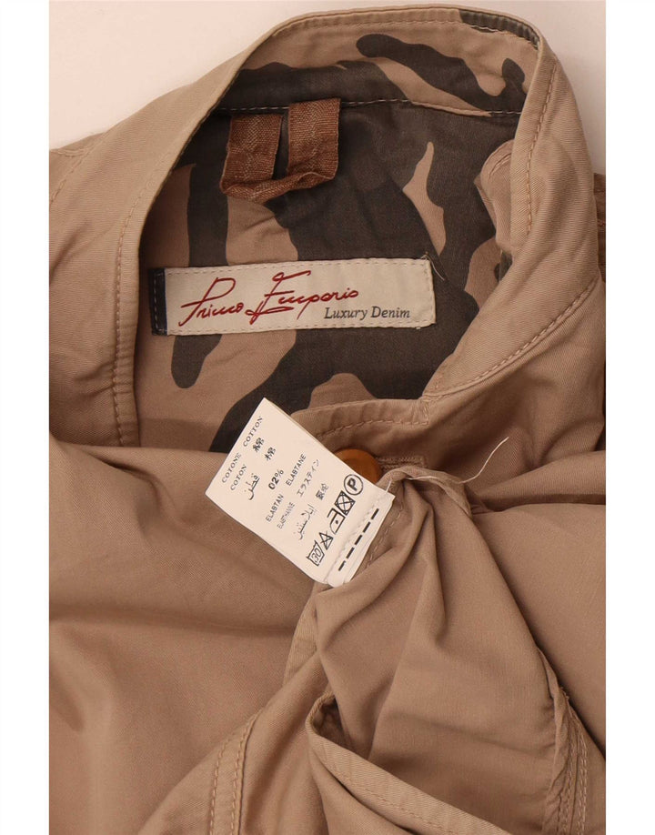 Jaqueta blazer militar masculina Primo Emporio IT 48 algodão bege médio