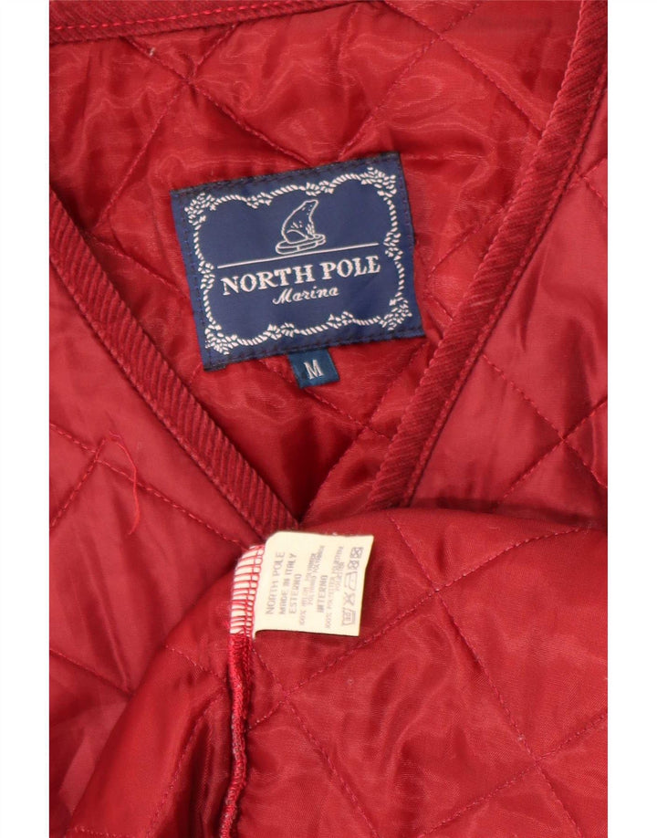 Colete acolchoado masculino North Pole UK 38 nylon vermelho médio
