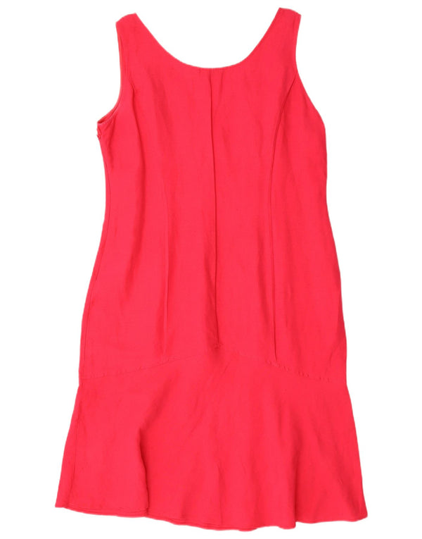 Vestido feminino Marella sem mangas em linha A IT 48 XL linho rosa