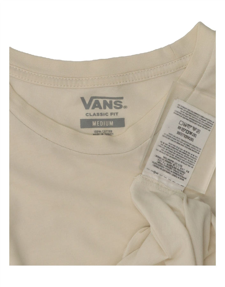 VANS Mens Classic Fit T-Shirt Top Medium Off White Cotton Vintage Vans and Second-Hand Vans from Messina Hembry 