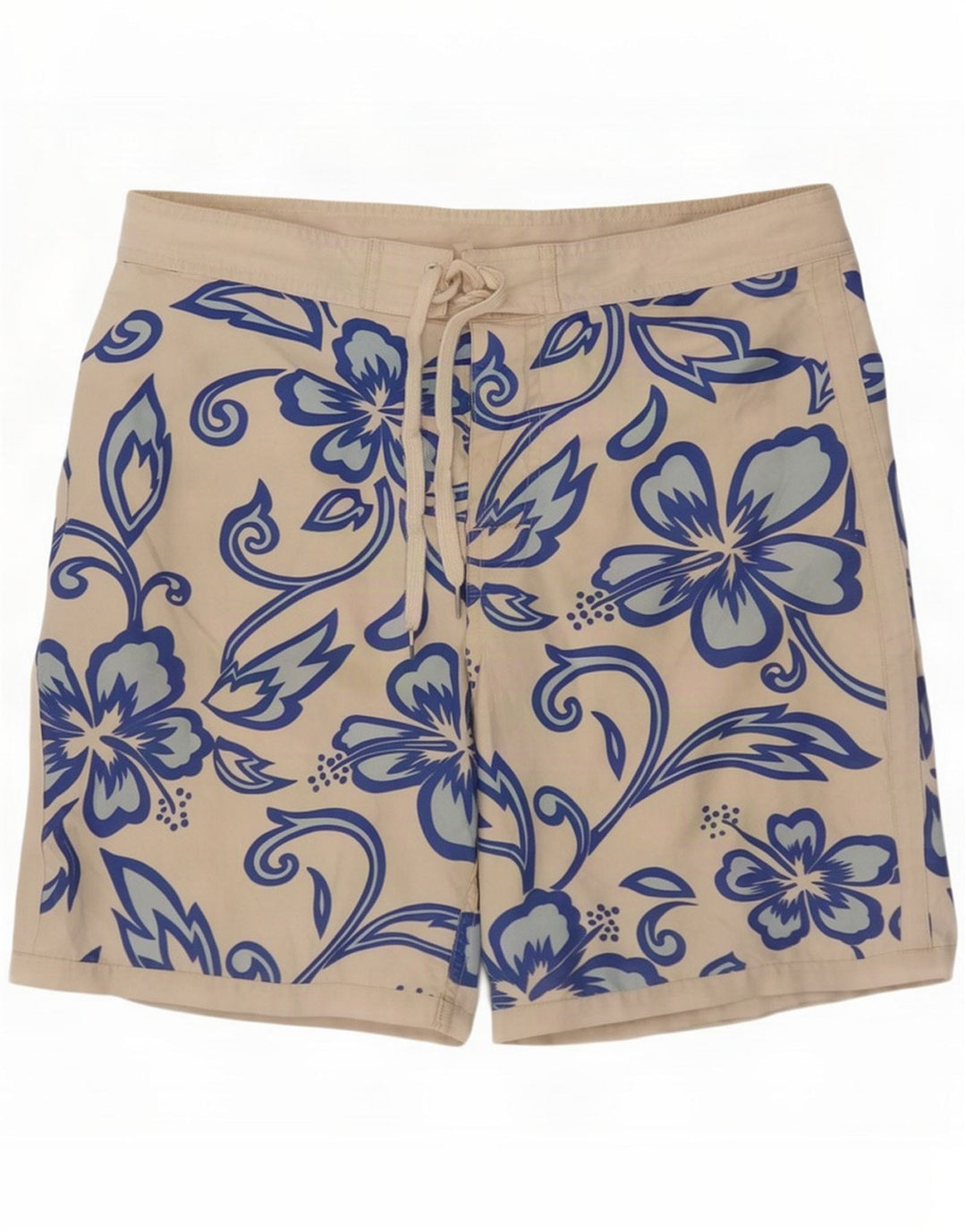 Sundek Shorts de banho masculino médio off white poliéster floral