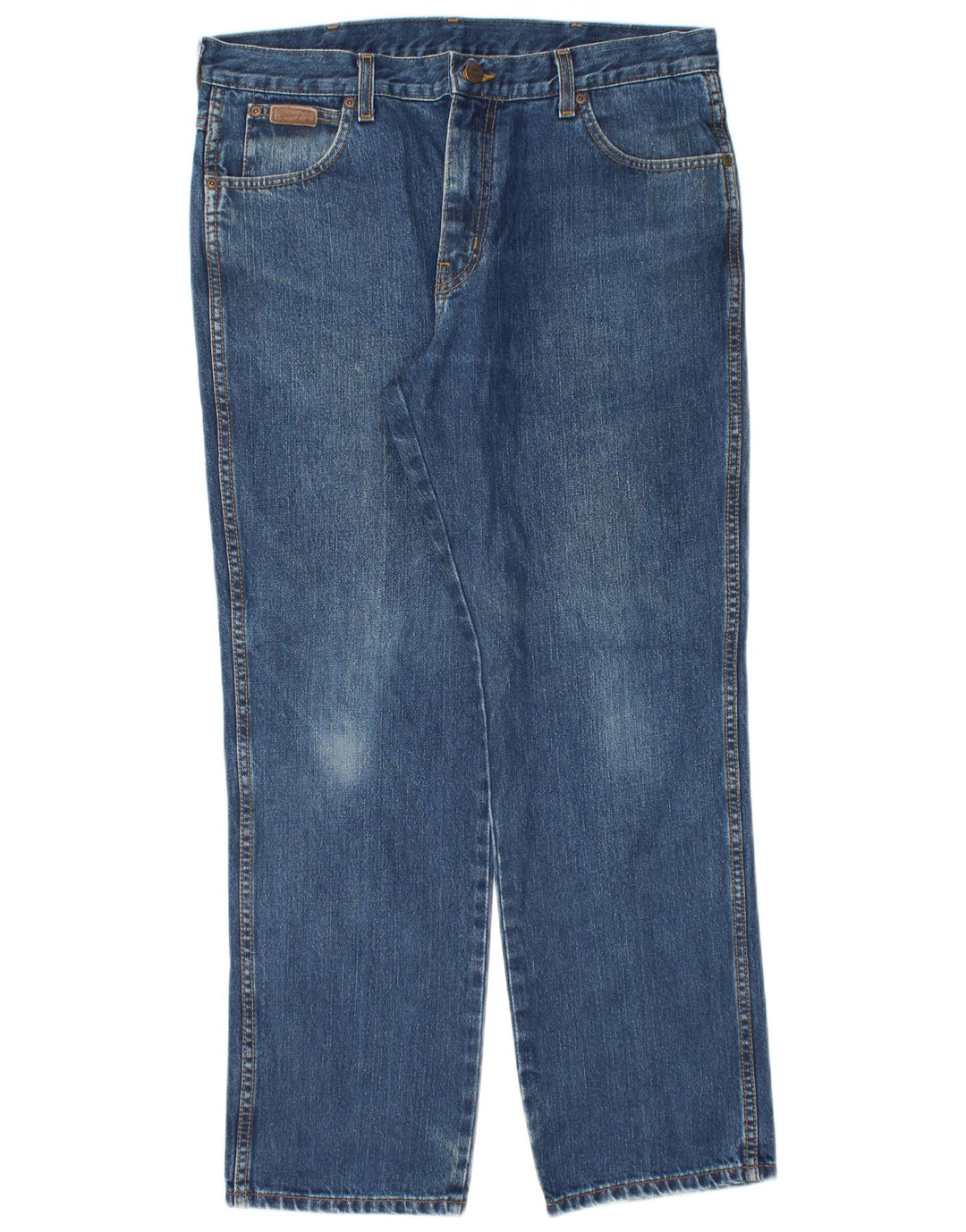 WRANGLER Masculino Texas Straight Jeans W36 L30 Azul Algodão