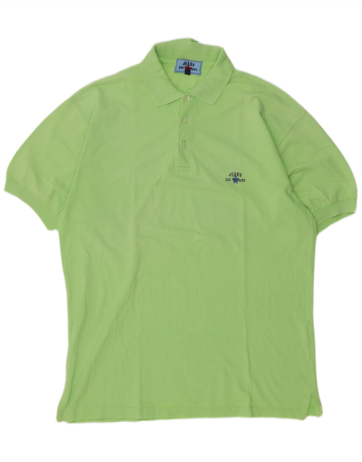 Camisa polo masculina Les Copains IT 52 grande algodão verde