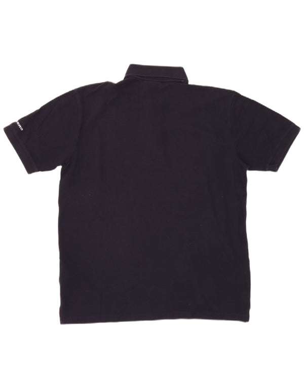 Camisa polo masculina Umbro Reino Unido 41/43 grande algodão azul marinho