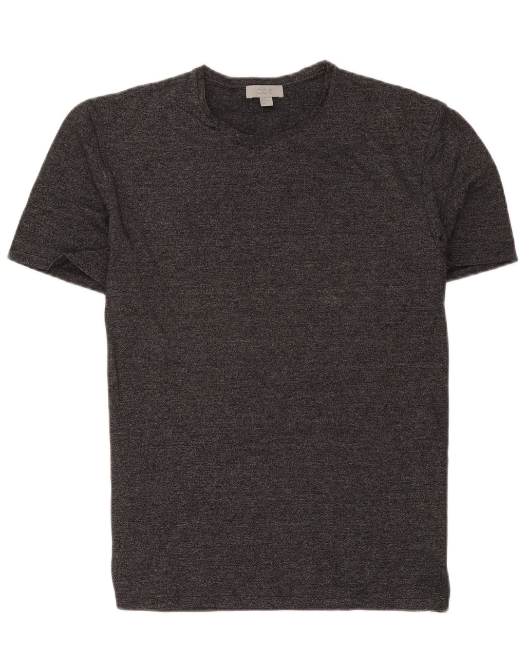 Camiseta masculina Cos Top algodão manchado cinza médio