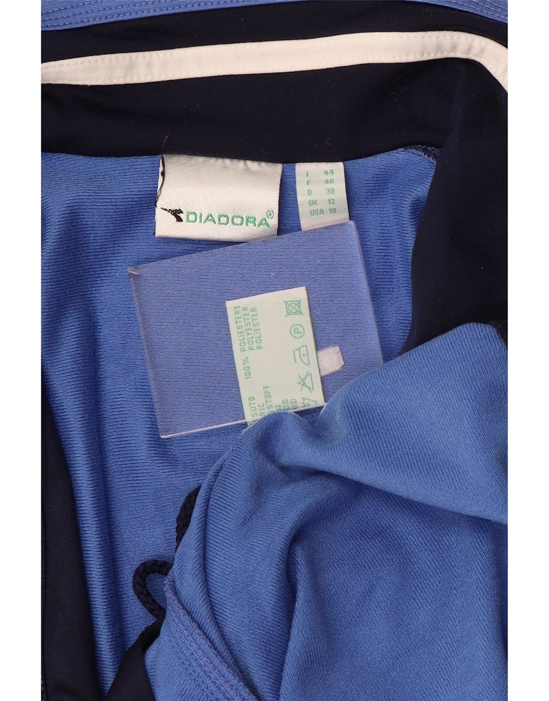 Jaqueta feminina de treino DIADORA Reino Unido 12 bloco colorido azul médio