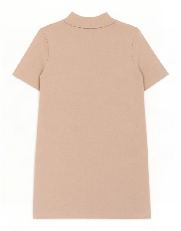 Vestido jumper regular feminino Zara Reino Unido 10 pequeno algodão bege