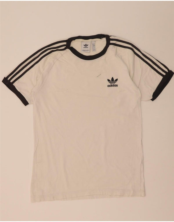 Adidas Mens Camiseta Top Médio Branco
