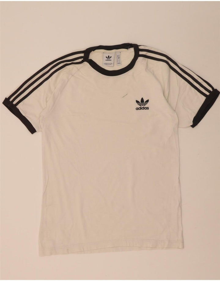 Adidas Mens Camiseta Top Médio Branco