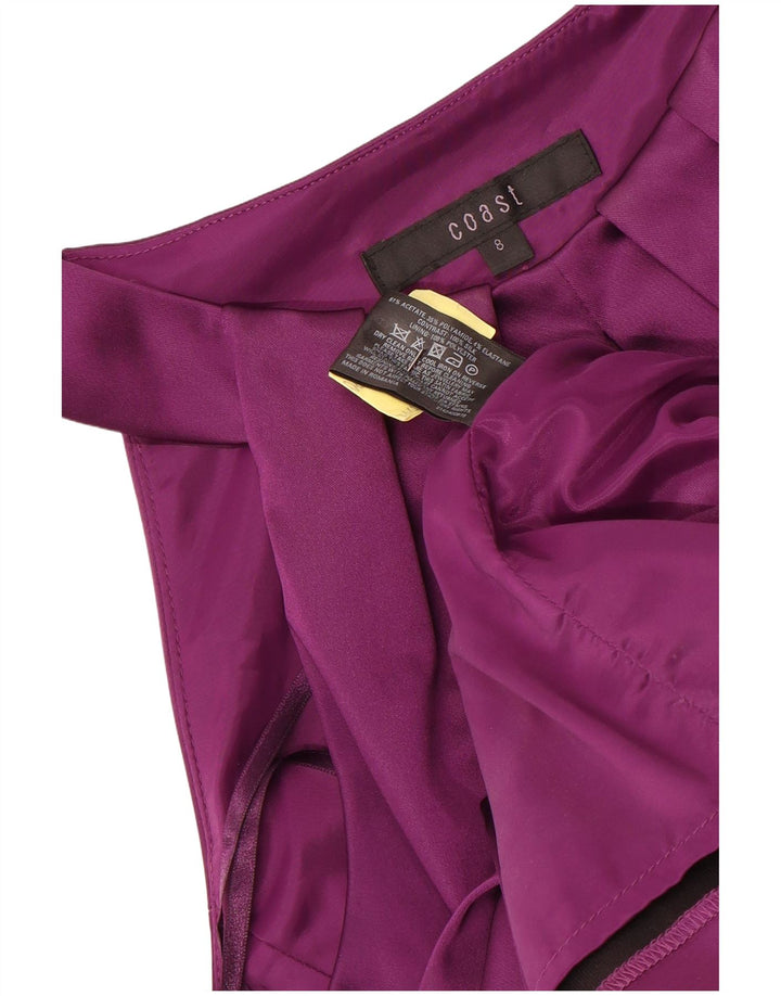 Vestido feminino COAST com bainha UK 8 pequeno acetato marrom