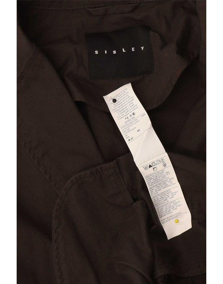 Jaqueta blazer masculina Sisley com 2 botões IT 48 algodão marrom médio
