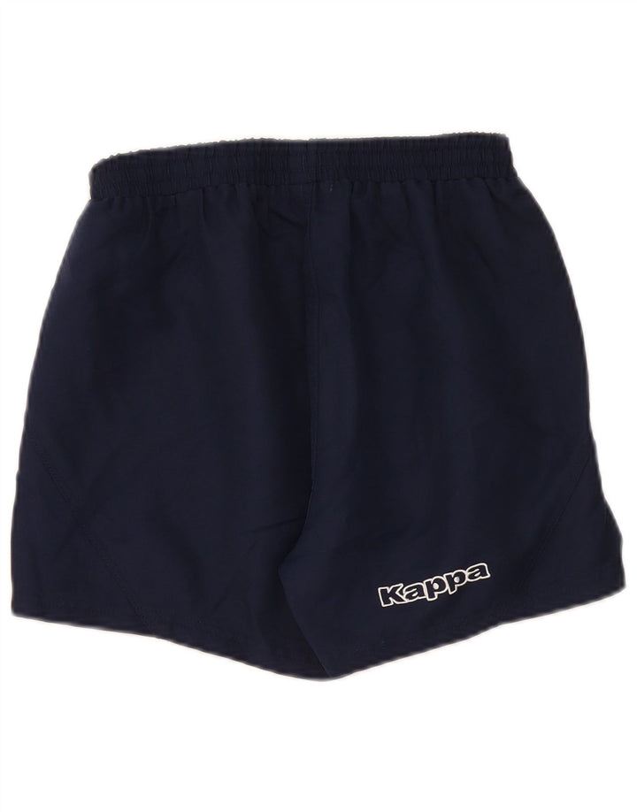 Shorts esportivos gráficos femininos Kappa pequenos poliéster azul marinho