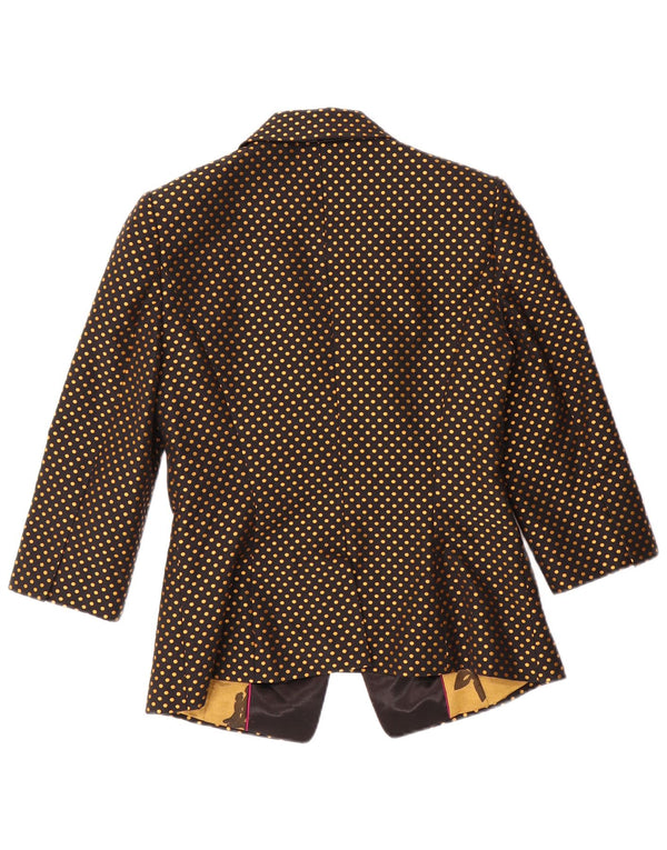 Jaqueta blazer feminina de manga 3/4 TED BAKER tamanho 2 bolinhas pretas pequenas