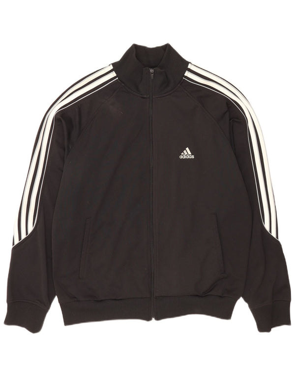 Adidas Mens Tracksuit Top Jacket UK 44/46 Grande Poliéster Preto