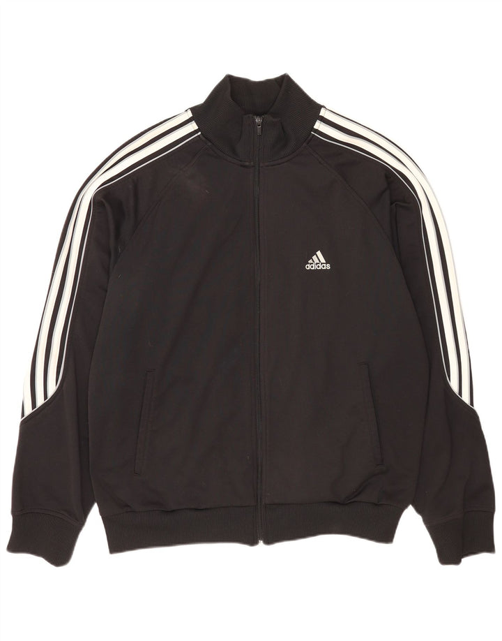 Adidas Mens Tracksuit Top Jacket UK 44/46 Grande Poliéster Preto
