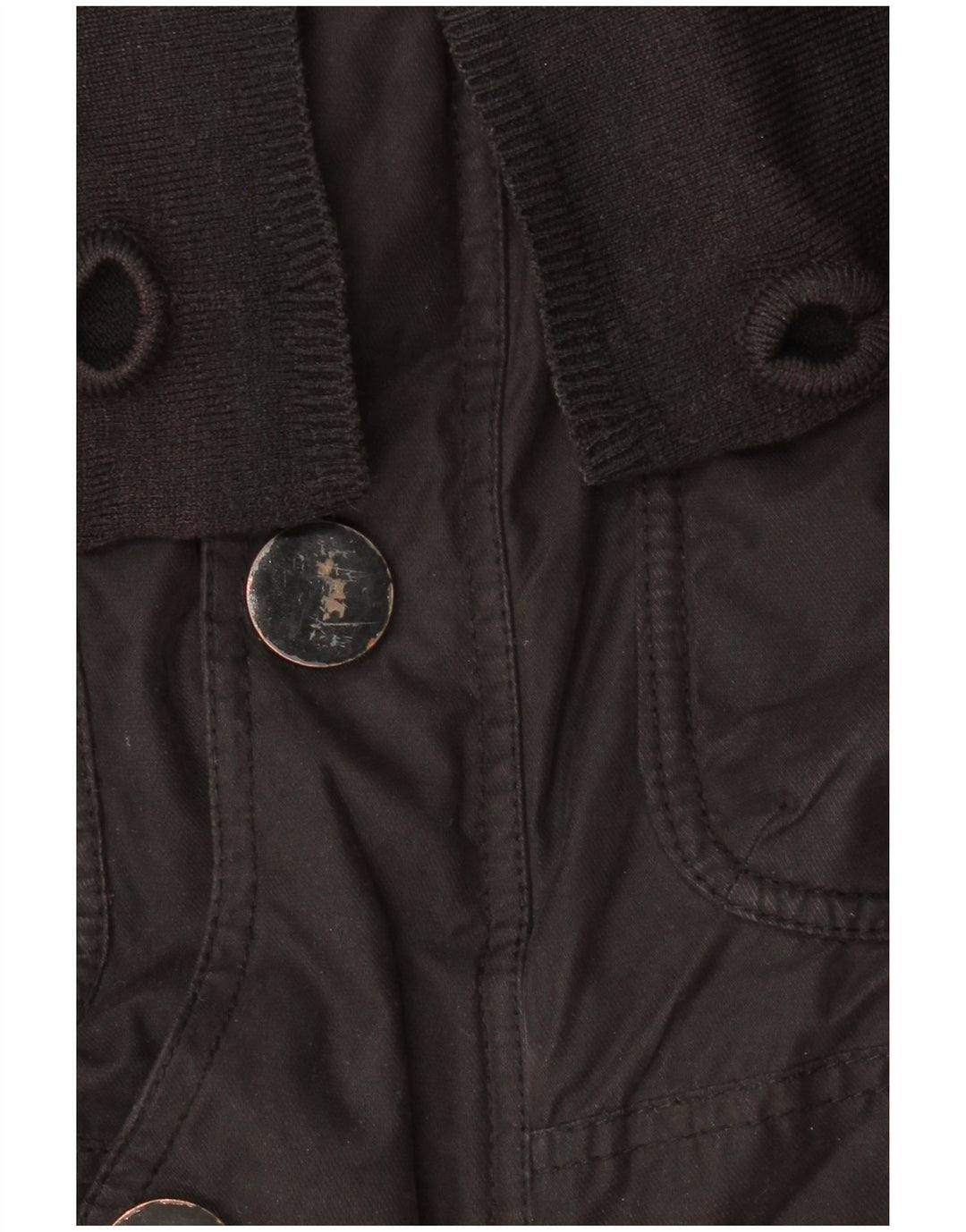 Jaqueta utilitária masculina KHUJO com capuz Reino Unido 38 poliéster preto médio