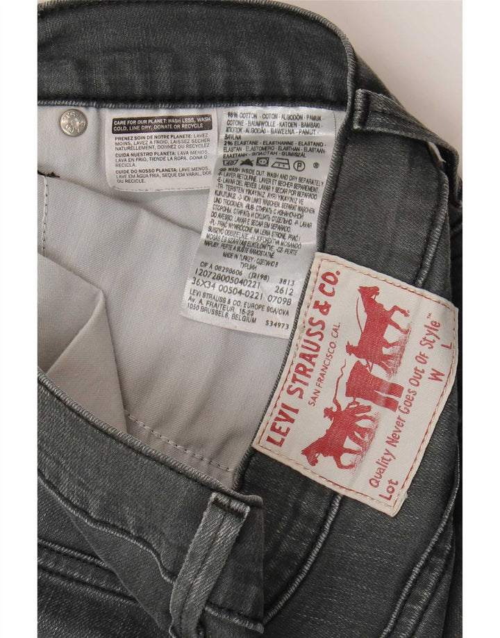 Jeans retos masculinos Levi's W36 L34 algodão cinza