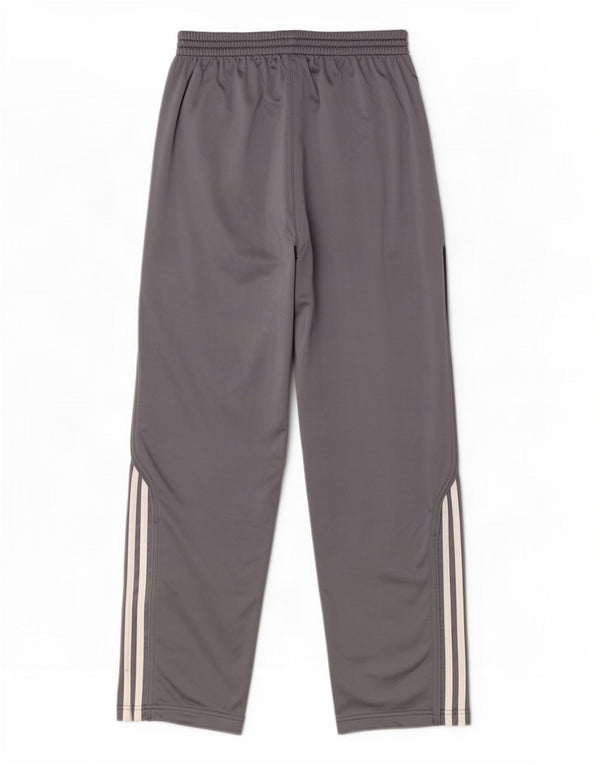 Calças de treino masculinas Adidas UK 40/42 poliéster cinza médio