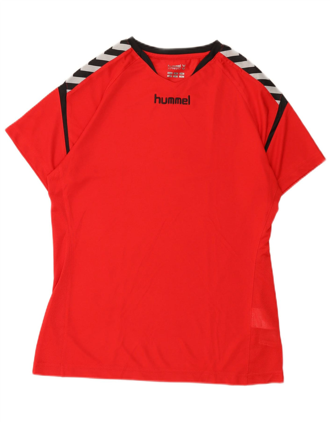Hummel Camiseta masculina gráfica grande poliéster vermelho