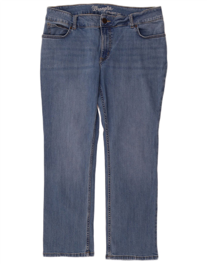 Jeans retos femininos Wrangler W32 L30 algodão azul