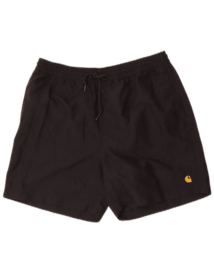 Shorts de natação masculino Carhartt grande poliéster preto