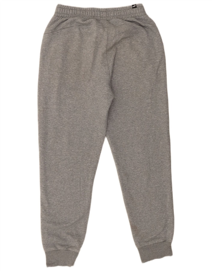 Calça de treino masculina Puma Joggers cinza médio algodão manchado