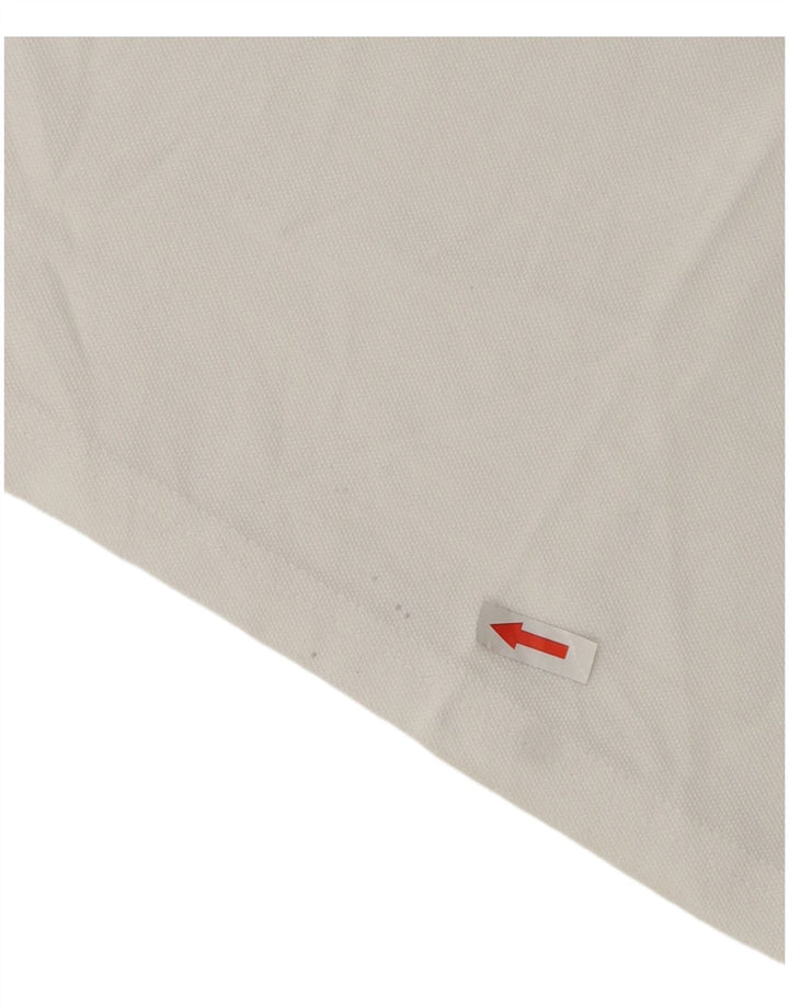 Camisa pólo gráfica masculina Kappa pequena branca