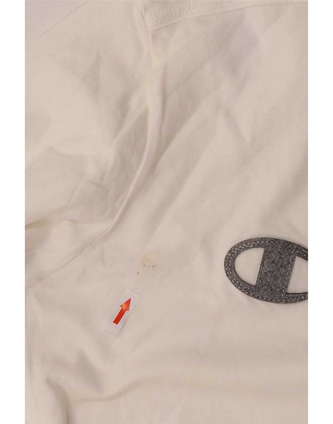 Champion masculino gráfico top manga longa XL algodão branco