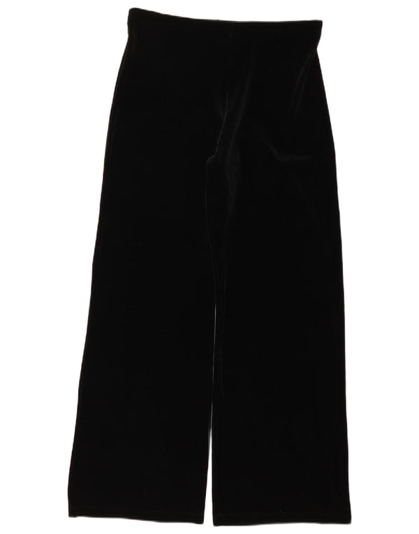 Calça casual feminina Marks & Spencer com perna larga Reino Unido 14 médio W34 L30 preta