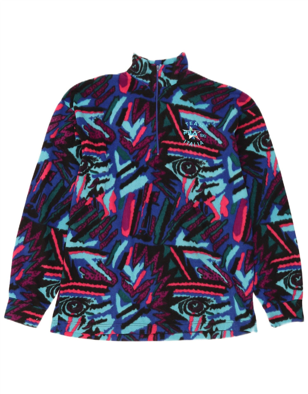 FILA Masculino Abstract Pattern Fleece Jumper IT 52 Grande Multicolorido