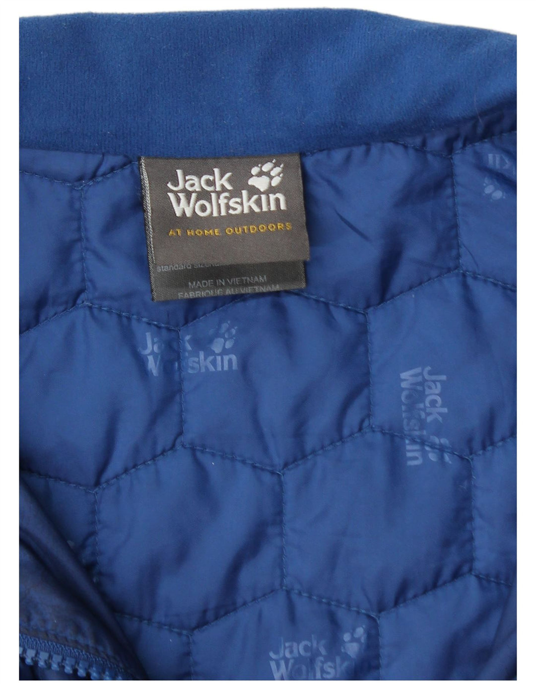 Jaqueta acolchoada masculina JACK WOLFSKIN Reino Unido 40/42 poliéster azul grande