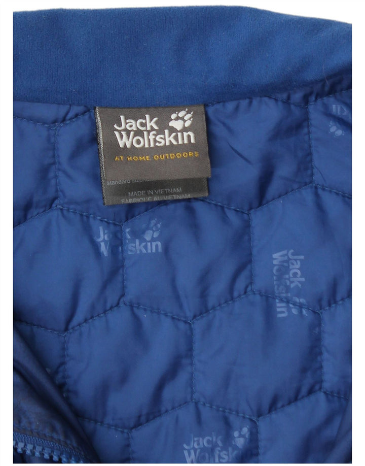 Jaqueta acolchoada masculina JACK WOLFSKIN Reino Unido 40/42 poliéster azul grande