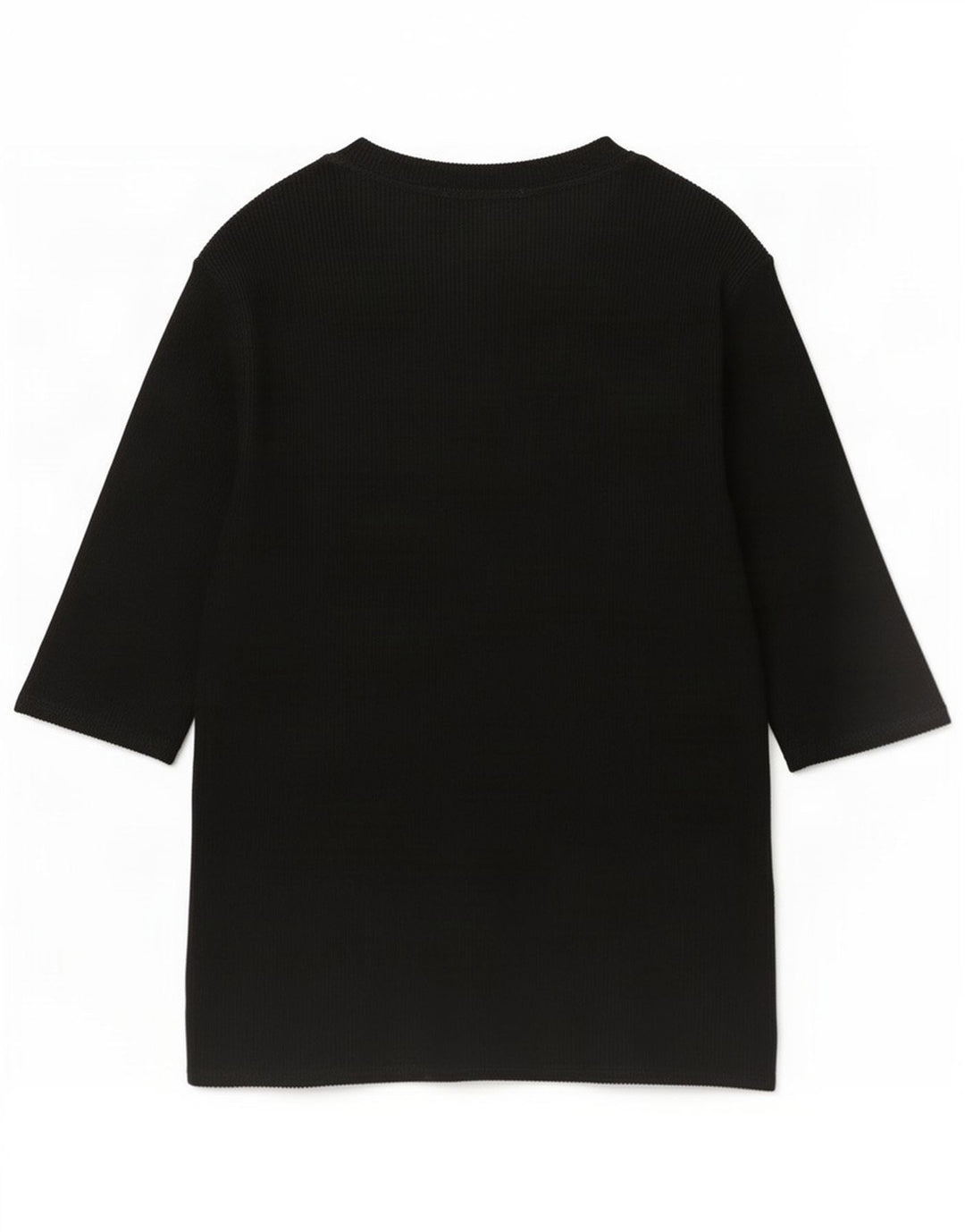 Marks & Spencer Top feminino manga 3/4 Reino Unido 14 Viscose preta grande