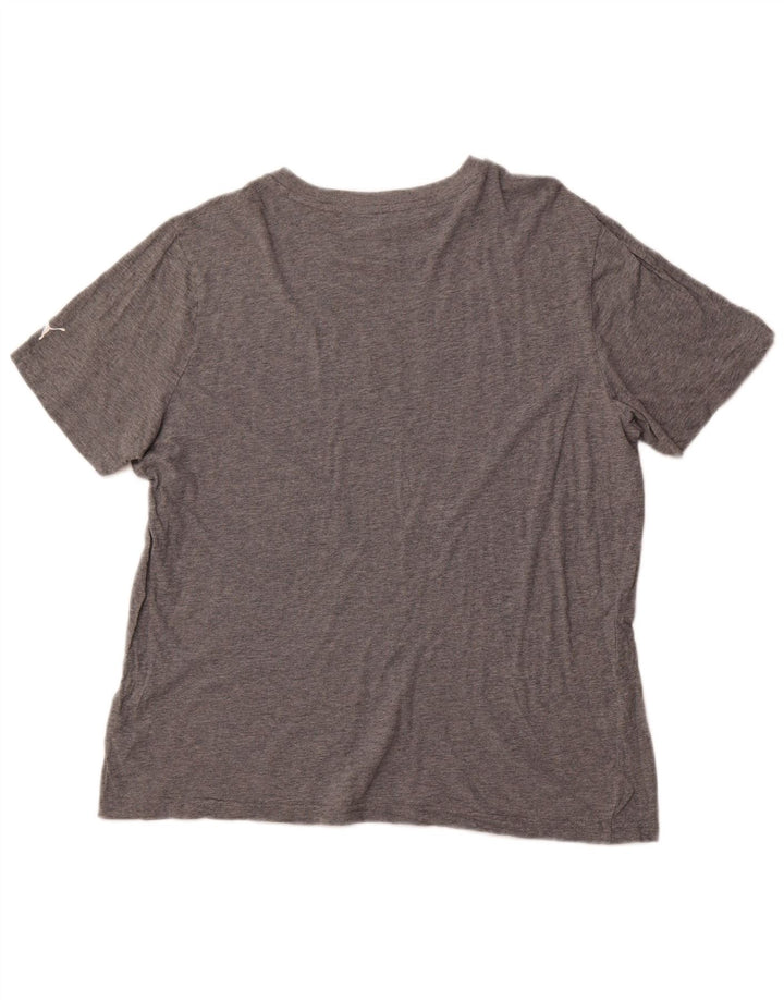 Camiseta feminina PUMA com estampa gráfica UK 16 grande algodão cinza