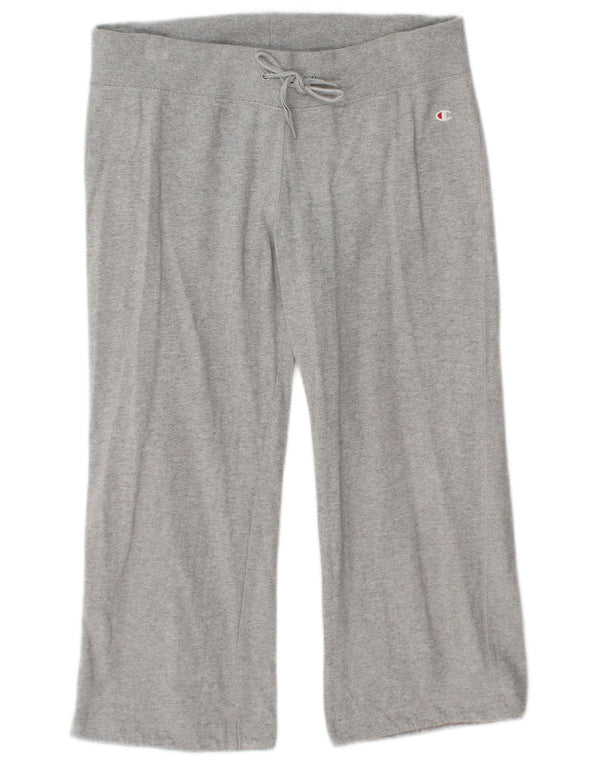 Calça capri feminina Champion UK 10 algodão manchado cinza pequeno