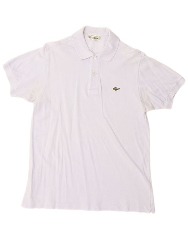Camisa polo masculina Lacoste tamanho 4 algodão azul médio