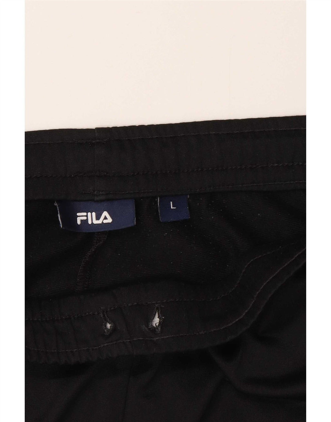 Calça de treino masculina Fila grande poliéster colorblock preto