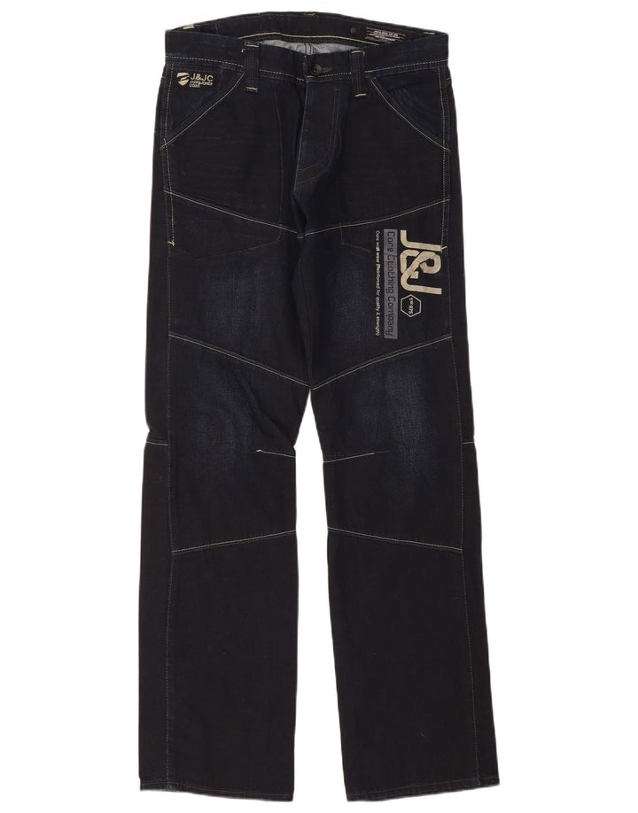 Jack & Jones Mens Graphic Straight Jeans W32 L34 Azul Marinho