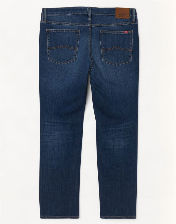 Mustang Mens Tramper Straight Jeans W38 L32 Azul Marinho Algodão
