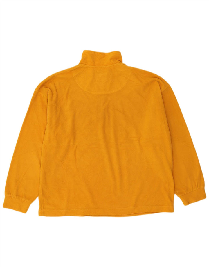 Suéter de lã masculino Think Pink com zíper e gola grande amarelo