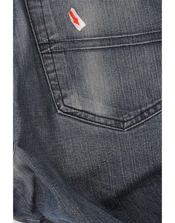 Trussardi Mens Straight Jeans W34 L30 Azul Algodão