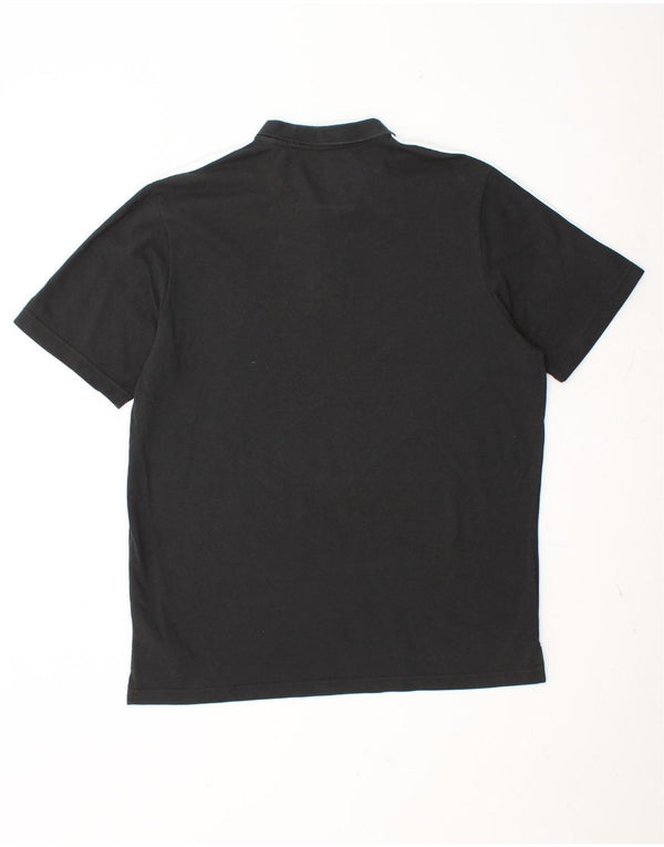 Camisa polo masculina ADIDAS grande algodão preto