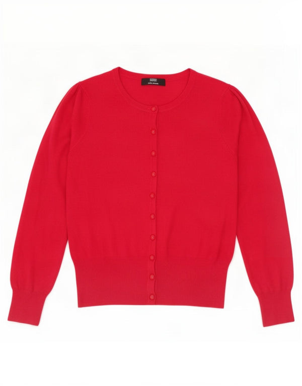 Suéter cardigã feminino Marks & Spencer Reino Unido 8 viscose rosa pequena