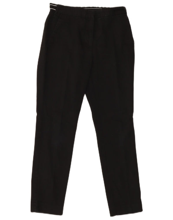 Zara Calça Chino Feminina Slim Pequena W13 L26 Algodão Preto