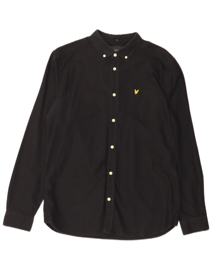 Camisa masculina Lyle & Scott grande algodão preto