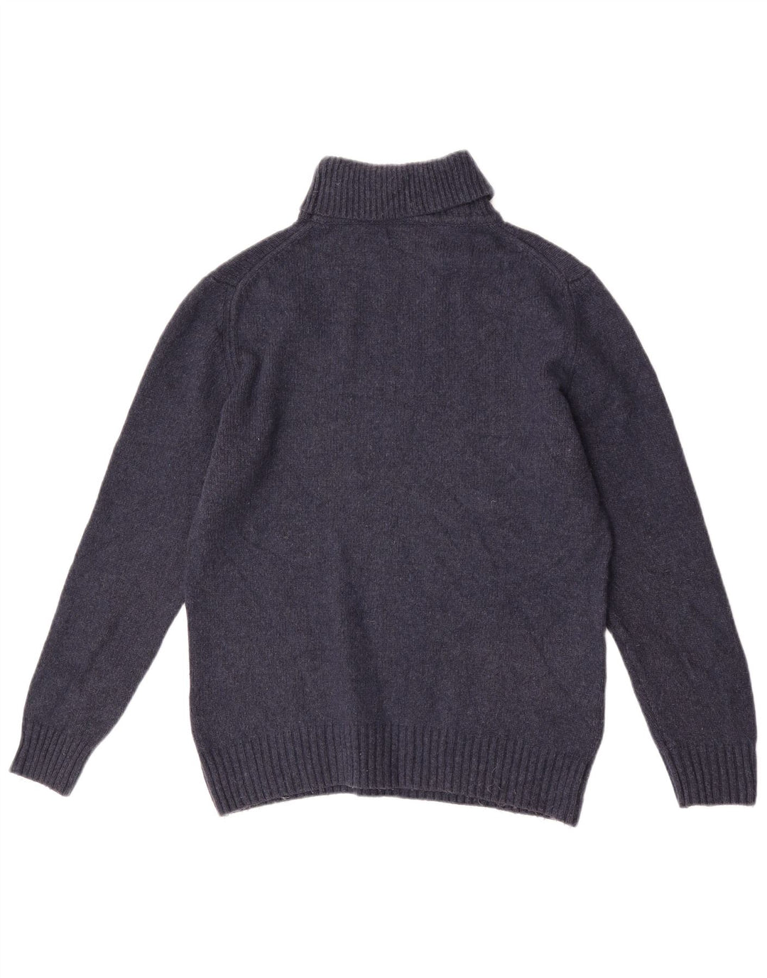 Zara Suéter masculino com gola redonda grande azul marinho