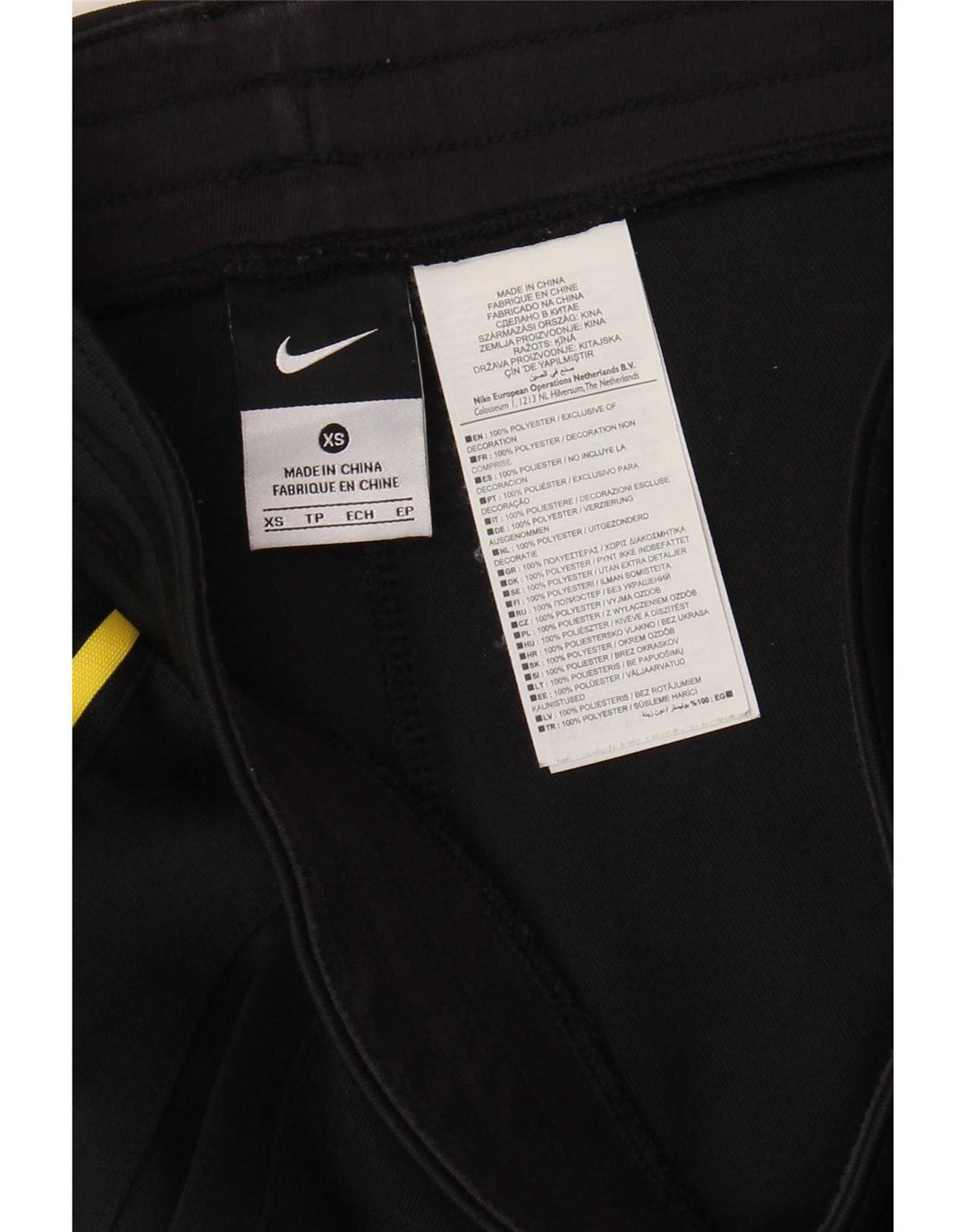 Calça de treino feminina Nike UK 6 XS poliéster preto