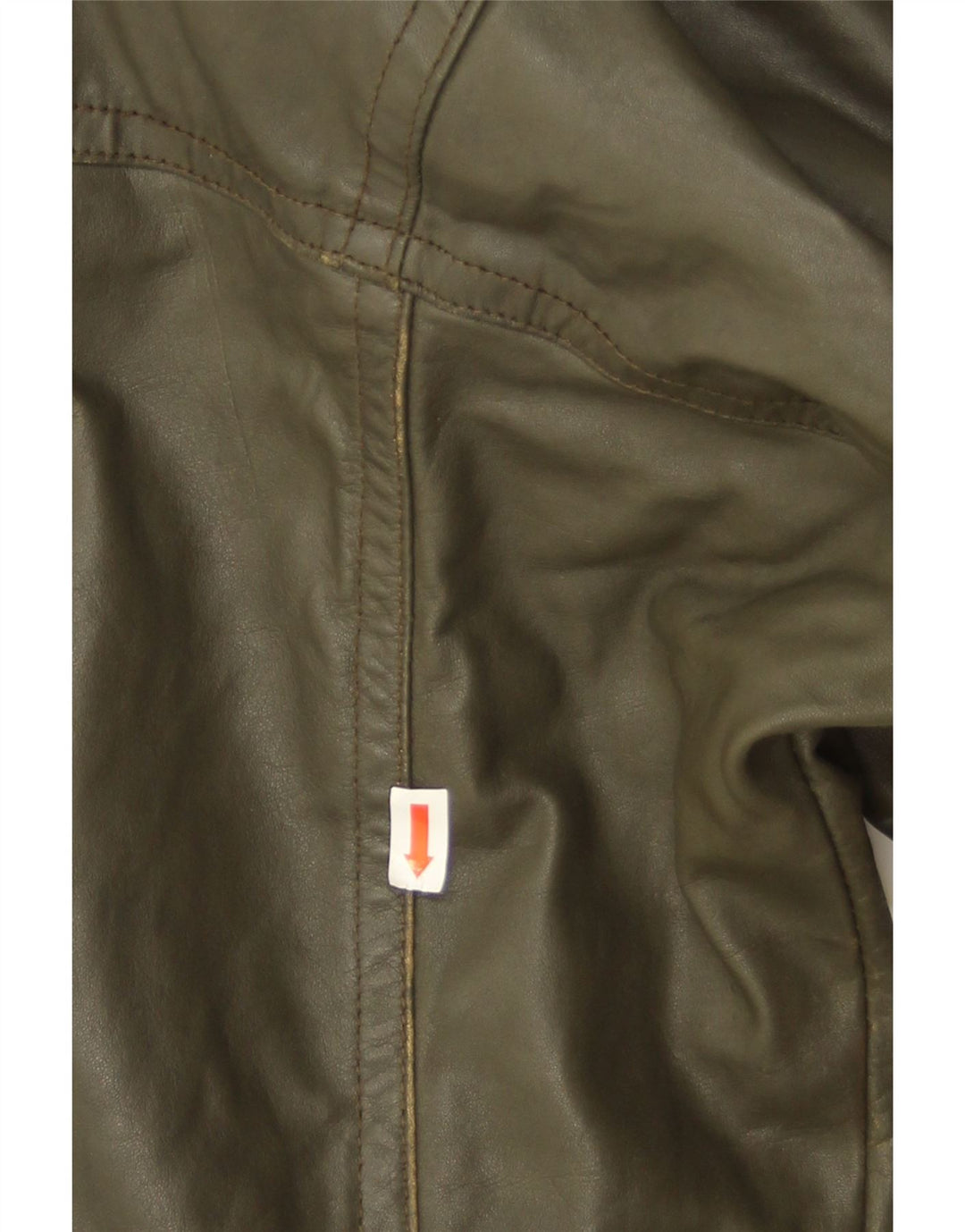 Jaqueta de couro masculina vintage IT 50 grande couro cáqui