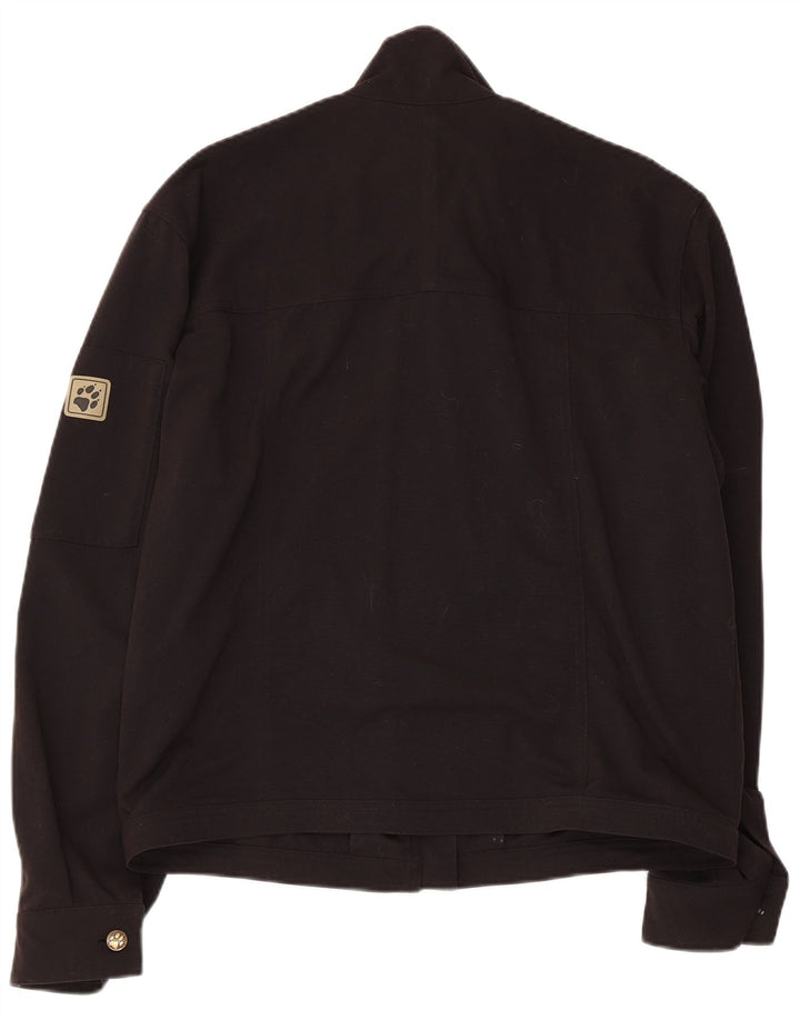 Jaqueta de chuva masculina JACK WOLFSKIN UK 36/38 poliamida preta média