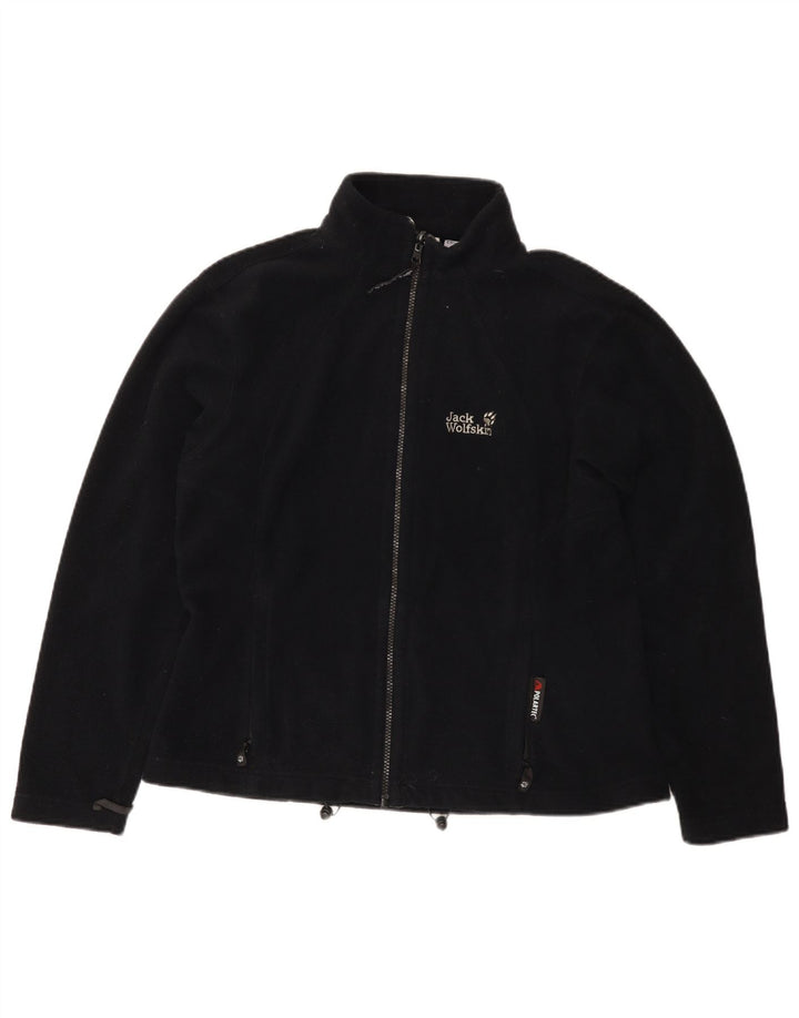 Jaqueta feminina de lã com forro Jack Wolfskin Reino Unido 16 grande poliéster preto